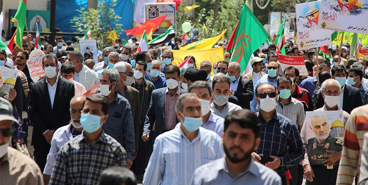راهپیمایی خودجوشش امروز مردم شریف اهواز در محکومیت آشوب های اخیر